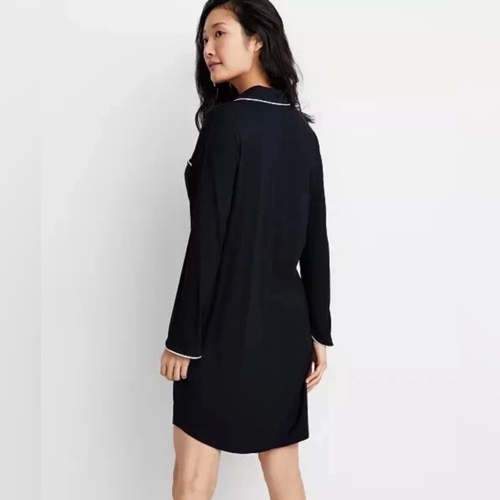 State of Day Notched-Collar Sleepshirt Black XL NWT - Picture 2 of 6